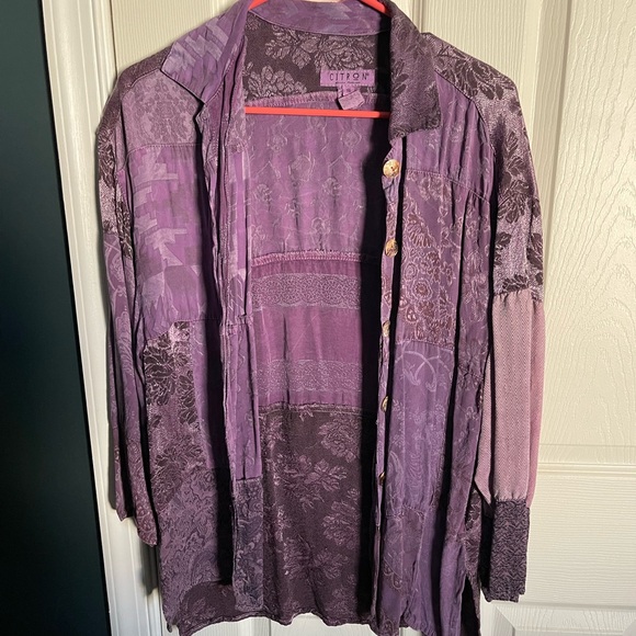 Citron Purple Patchwork Tunic - Picture 1 of 3